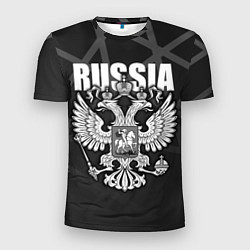Футболка спортивная мужская Russia - герб РФ, цвет: 3D-принт