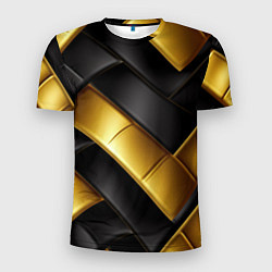 Футболка спортивная мужская Gold black luxury, цвет: 3D-принт