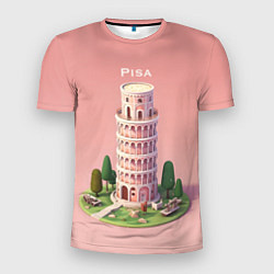 Футболка спортивная мужская Pisa Isometric, цвет: 3D-принт