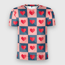 Мужская спорт-футболка Pettern hearts