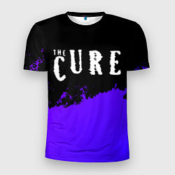 Мужская спорт-футболка The Cure purple grunge