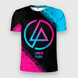 Футболка спортивная мужская Linkin Park - neon gradient, цвет: 3D-принт