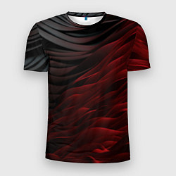 Мужская спорт-футболка Темно-красная текстура