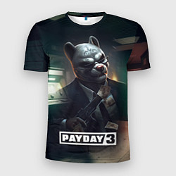 Футболка спортивная мужская Payday 2 dog mask, цвет: 3D-принт