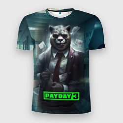 Футболка спортивная мужская Payday 3 crazy bear, цвет: 3D-принт