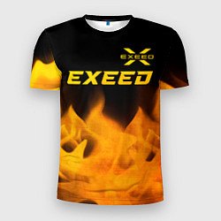 Футболка спортивная мужская Exeed - gold gradient: символ сверху, цвет: 3D-принт