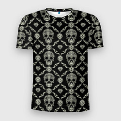 Мужская спорт-футболка Узор с черепами Pattern with skulls