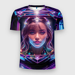 Футболка спортивная мужская Девушка в кристалле, цвет: 3D-принт
