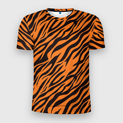 Футболка спортивная мужская Полоски тигра - tiger, цвет: 3D-принт