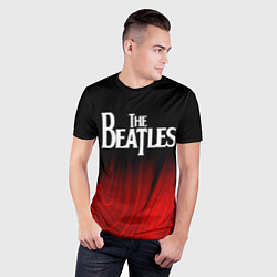 Футболка спортивная мужская The Beatles red plasma, цвет: 3D-принт — фото 2