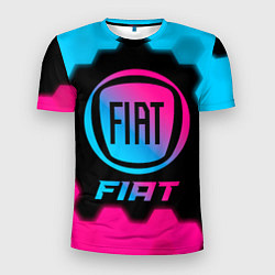 Футболка спортивная мужская Fiat - neon gradient, цвет: 3D-принт