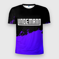 Футболка спортивная мужская Lindemann purple grunge, цвет: 3D-принт