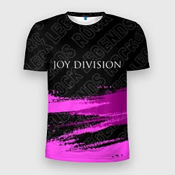 Футболка спортивная мужская Joy Division rock legends: символ сверху, цвет: 3D-принт
