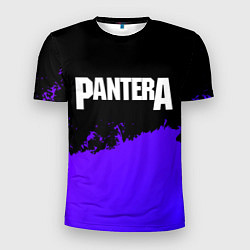 Футболка спортивная мужская Pantera purple grunge, цвет: 3D-принт