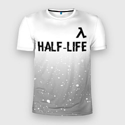 Футболка спортивная мужская Half-Life glitch на светлом фоне: символ сверху, цвет: 3D-принт