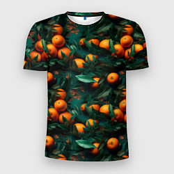 Футболка спортивная мужская Яркие апельсины, цвет: 3D-принт