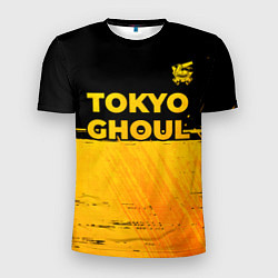 Футболка спортивная мужская Tokyo Ghoul - gold gradient: символ сверху, цвет: 3D-принт