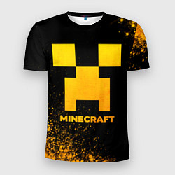 Футболка спортивная мужская Minecraft - gold gradient, цвет: 3D-принт
