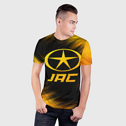 Футболка спортивная мужская JAC - gold gradient, цвет: 3D-принт — фото 2