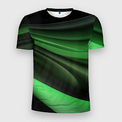 Футболка спортивная мужская Темная зеленая текстура, цвет: 3D-принт