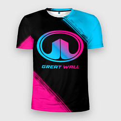 Футболка спортивная мужская Great Wall - neon gradient, цвет: 3D-принт