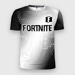 Футболка спортивная мужская Fortnite glitch на светлом фоне: символ сверху, цвет: 3D-принт