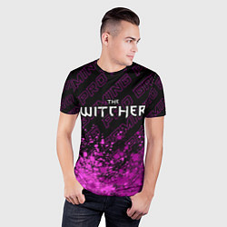 Футболка спортивная мужская The Witcher pro gaming: символ сверху, цвет: 3D-принт — фото 2