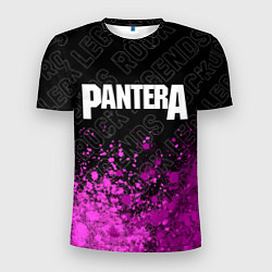 Футболка спортивная мужская Pantera rock legends: символ сверху, цвет: 3D-принт