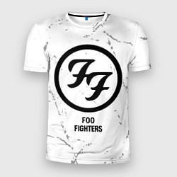 Футболка спортивная мужская Foo Fighters glitch на светлом фоне, цвет: 3D-принт