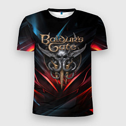 Футболка спортивная мужская Baldurs Gate 3 dark logo, цвет: 3D-принт