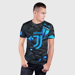 Футболка спортивная мужская Blue logo Juventus, цвет: 3D-принт — фото 2