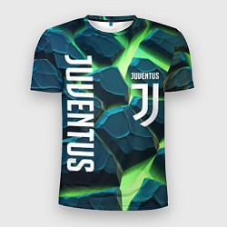 Футболка спортивная мужская Juventus green neon, цвет: 3D-принт