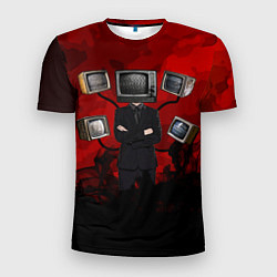 Футболка спортивная мужская Skibidi toilet Tv Man, цвет: 3D-принт