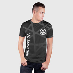 Футболка спортивная мужская Volkswagen - classic black, цвет: 3D-принт — фото 2