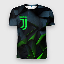 Футболка спортивная мужская Juventus black green logo, цвет: 3D-принт