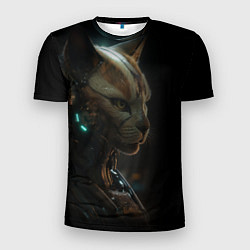 Футболка спортивная мужская Cyber cat, цвет: 3D-принт