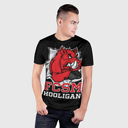 Футболка спортивная мужская FCSM hooligan, цвет: 3D-принт — фото 2