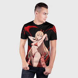 Футболка спортивная мужская Пауэр - демон крови, цвет: 3D-принт — фото 2