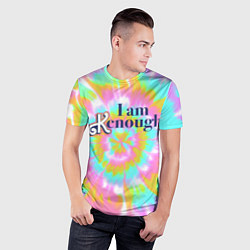 Футболка спортивная мужская I am Kenough - retro tie-dye, цвет: 3D-принт — фото 2