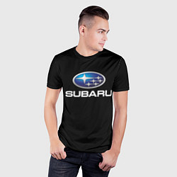 Футболка спортивная мужская Subaru sport auto car, цвет: 3D-принт — фото 2