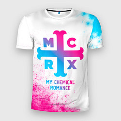 Футболка спортивная мужская My Chemical Romance neon gradient style, цвет: 3D-принт