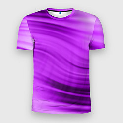 Футболка спортивная мужская Розово фиолетовый абстрактный узор волны, цвет: 3D-принт