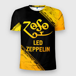 Футболка спортивная мужская Led Zeppelin - gold gradient, цвет: 3D-принт