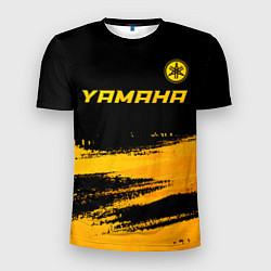 Футболка спортивная мужская Yamaha - gold gradient: символ сверху, цвет: 3D-принт