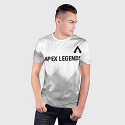 Футболка спортивная мужская Apex Legends glitch на светлом фоне посередине, цвет: 3D-принт — фото 2