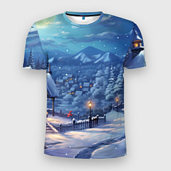 Футболка спортивная мужская Предновогоняя ночь, цвет: 3D-принт