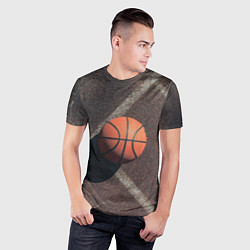 Футболка спортивная мужская Мяч баскетбольный, цвет: 3D-принт — фото 2