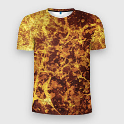 Футболка спортивная мужская Абстракция - желтый антрацит, цвет: 3D-принт
