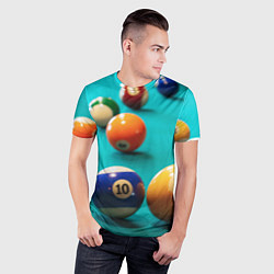 Футболка спортивная мужская Бильярдные шары, цвет: 3D-принт — фото 2