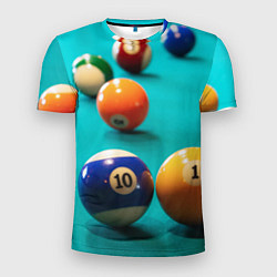 Футболка спортивная мужская Бильярдные шары, цвет: 3D-принт